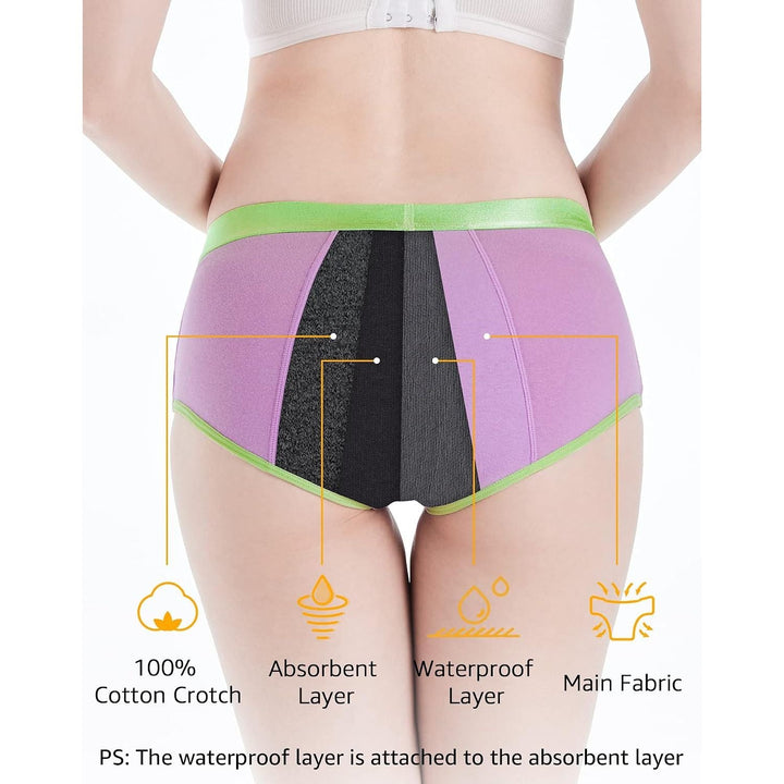 INNERSY Girls' Period Underwear, Macaron, 14-16 Years, 3-Pack - Just Closeouts Canada Inc.X0038JMA81