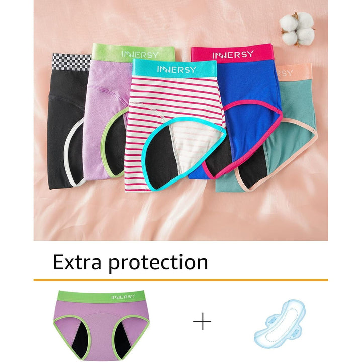 INNERSY Girls' Period Underwear, Macaron, 14-16 Years, 3-Pack - Just Closeouts Canada Inc.X0038JMA81