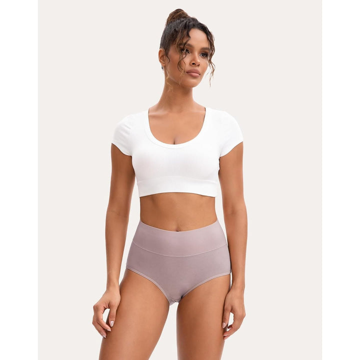 INNERSY Women's High-Waisted Cotton Underwear – Light Mist, XXL, 5-Pack - Just Closeouts Canada Inc.X0028A4RWD