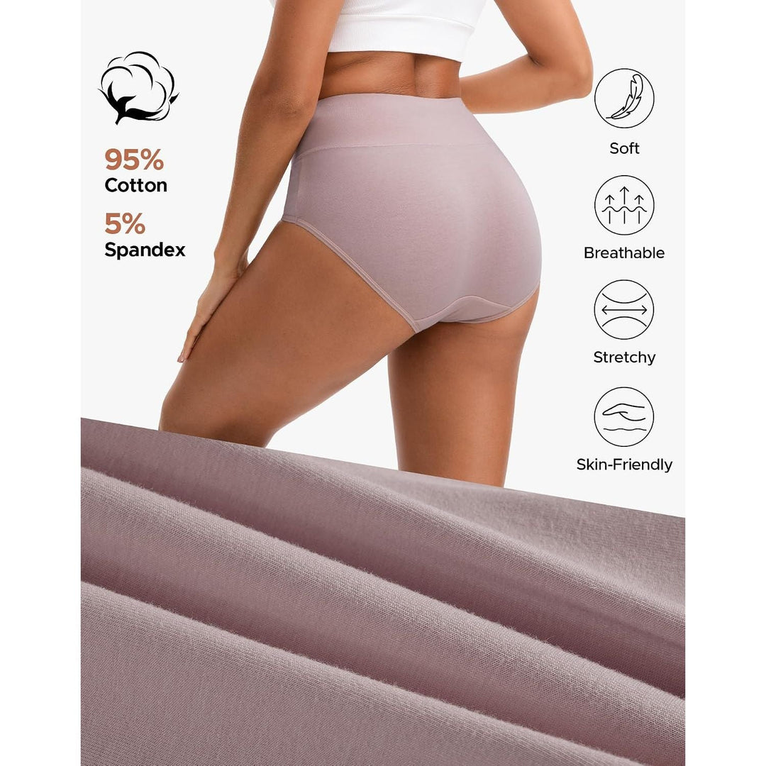 INNERSY Women's High-Waisted Cotton Underwear – Light Mist, XXL, 5-Pack - Just Closeouts Canada Inc.X0028A4RWD