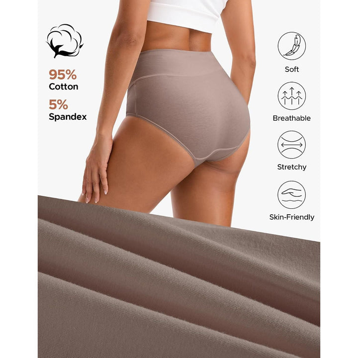 INNERSY Women's High-Waisted Cotton Underwear – Style 8, XL, 5-Pack - Just Closeouts Canada Inc.X001R59OAF