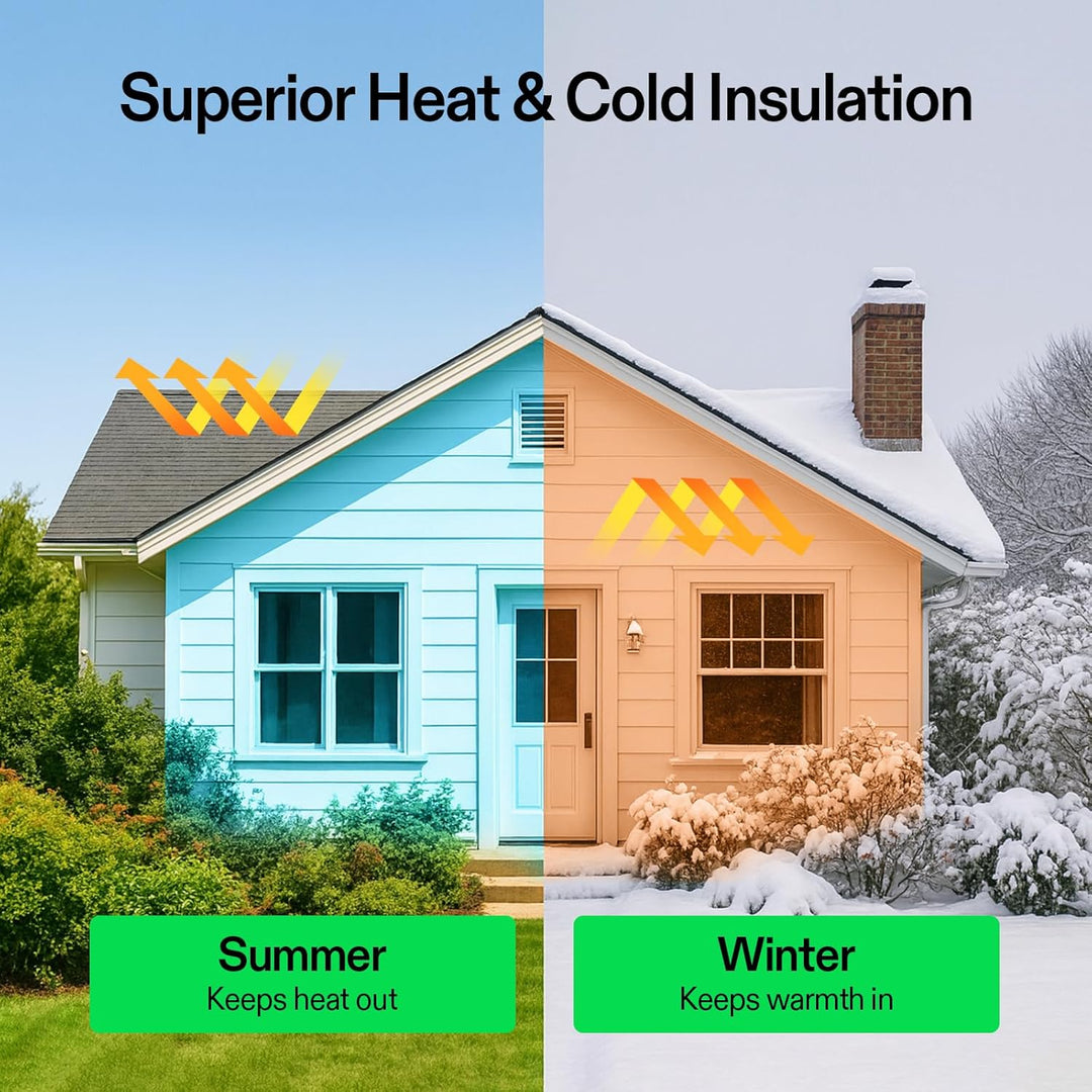 Insulated Spiral Pipe Wrap Insulation Bubble Film 6 - Inch by 25 - Feet, 2 Pack - Just Closeouts Canada Inc.