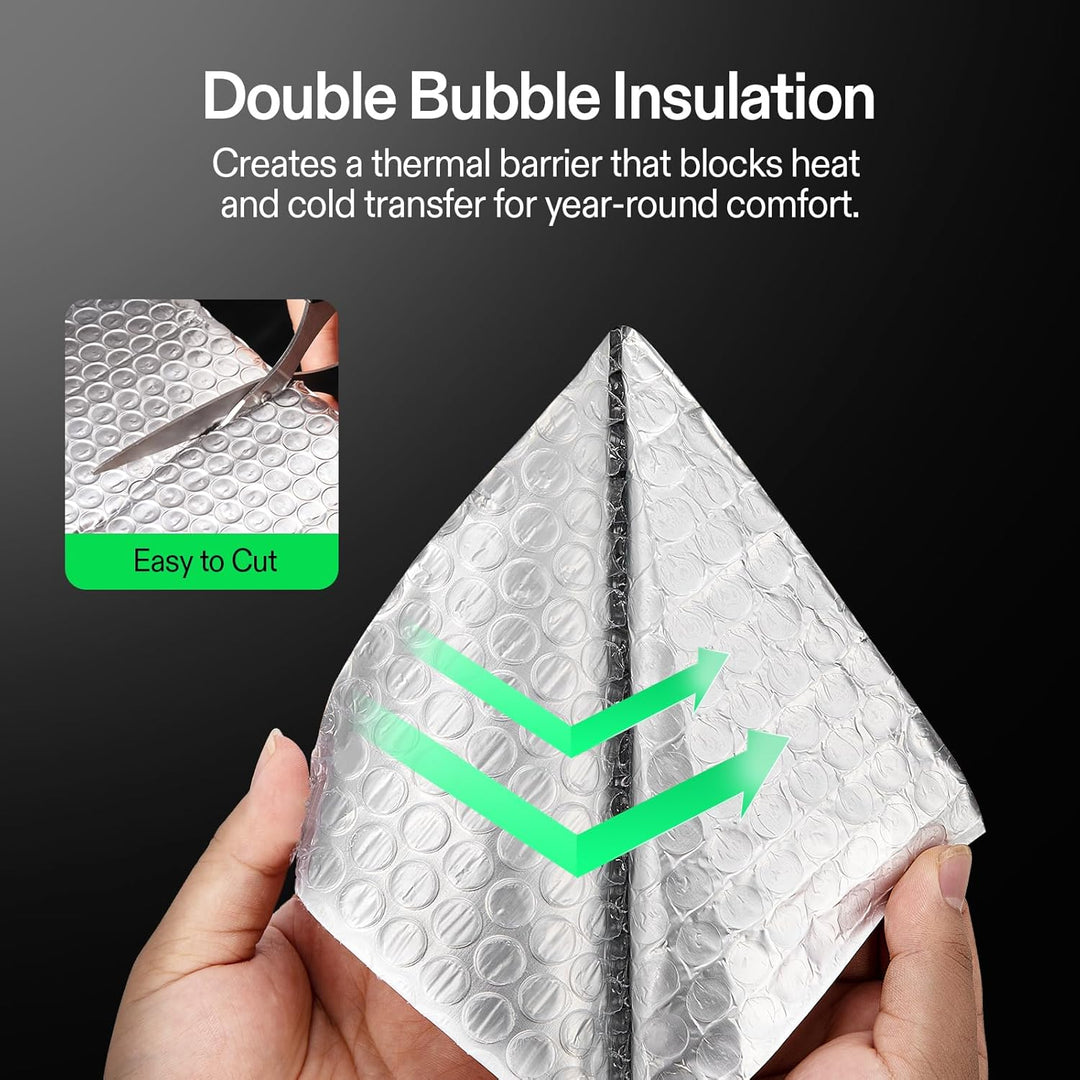 Insulated Spiral Pipe Wrap Insulation Bubble Film 6 - Inch by 25 - Feet, 2 Pack - Just Closeouts Canada Inc.