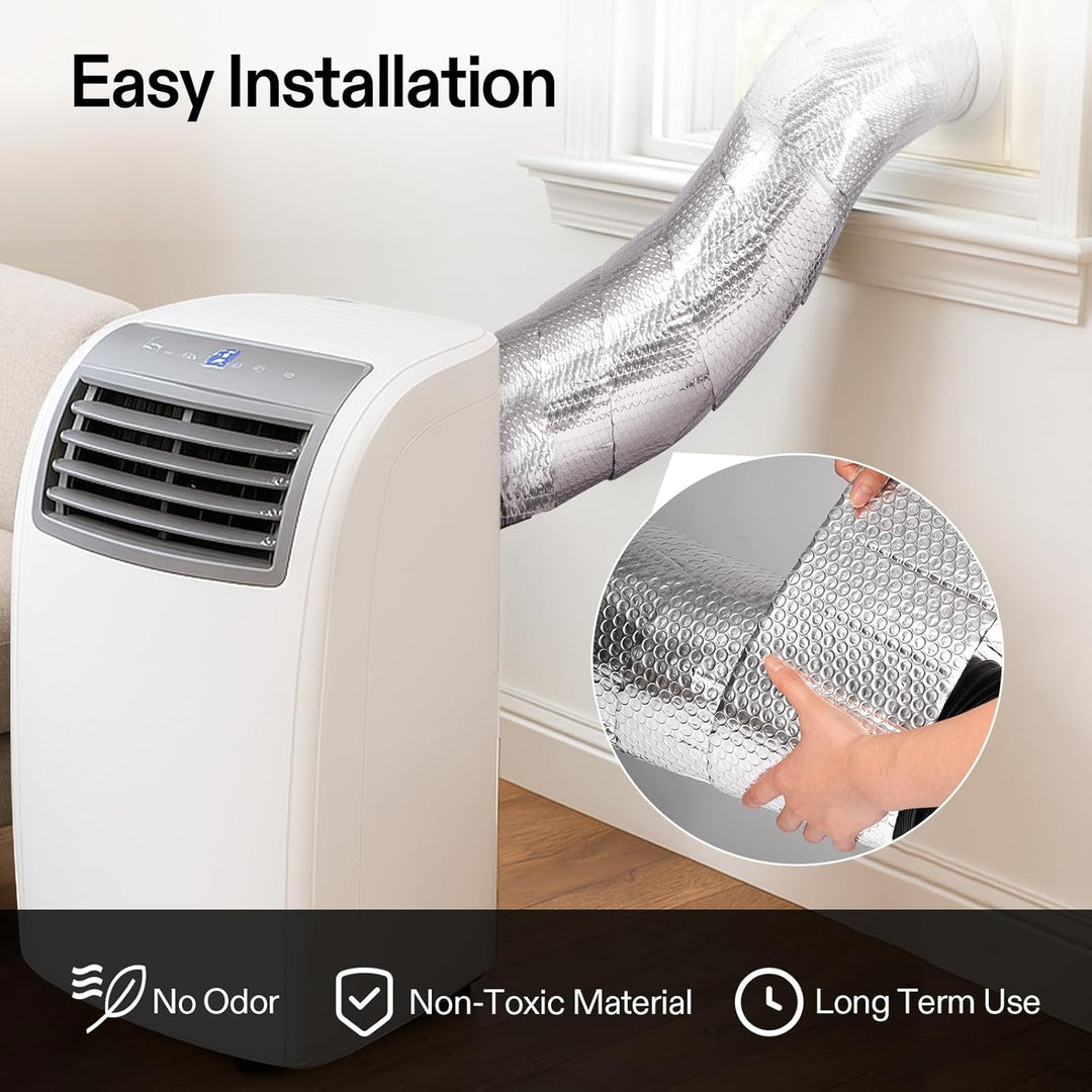 Insulated Spiral Pipe Wrap Insulation Bubble Film 6 - Inch by 25 - Feet, 2 Pack - Just Closeouts Canada Inc.