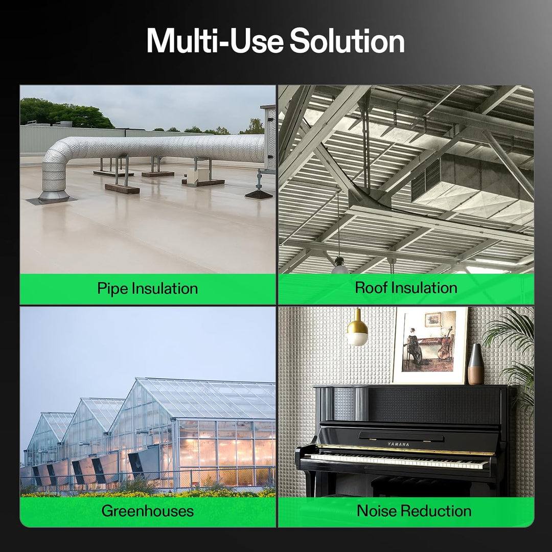 Insulated Spiral Pipe Wrap Insulation Bubble Film 6 - Inch by 25 - Feet, 2 Pack - Just Closeouts Canada Inc.