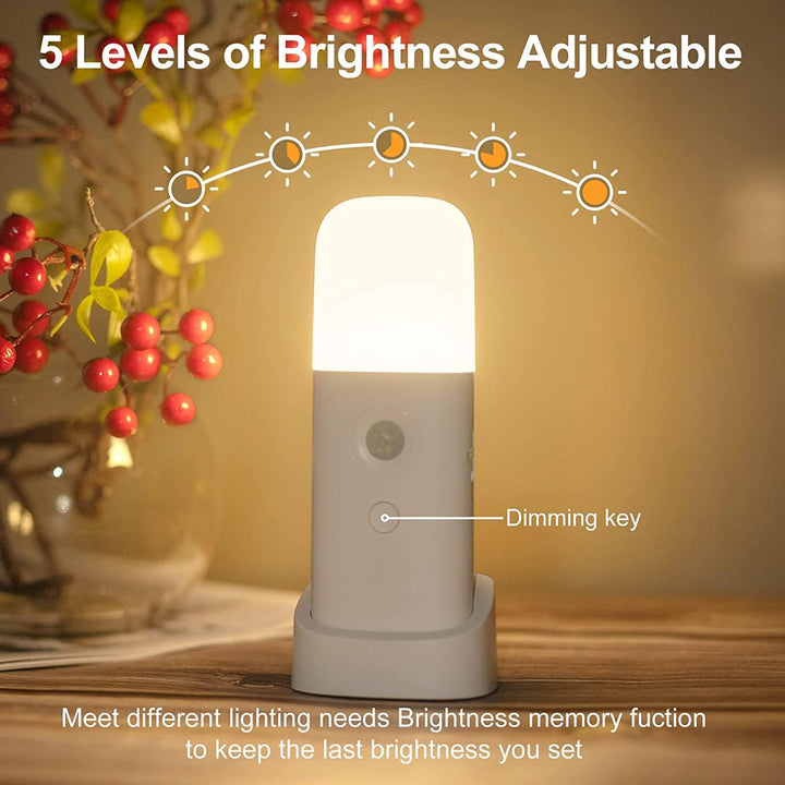 Intelligent Human Body LED Night Light Dimming USB Charging Bedroom Bedside with Sensitive Sensing Large Capacity Battery Portable Multifunctional Design for Multiple Scenes - Just Closeouts Canada Inc.B08L7PKHPN