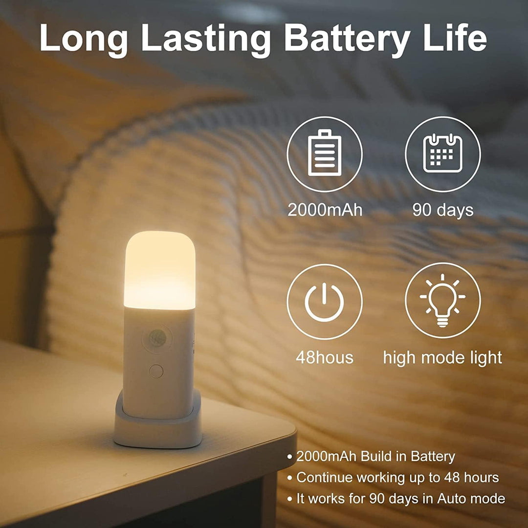 Intelligent Human Body LED Night Light Dimming USB Charging Bedroom Bedside with Sensitive Sensing Large Capacity Battery Portable Multifunctional Design for Multiple Scenes - Just Closeouts Canada Inc.B08L7PKHPN