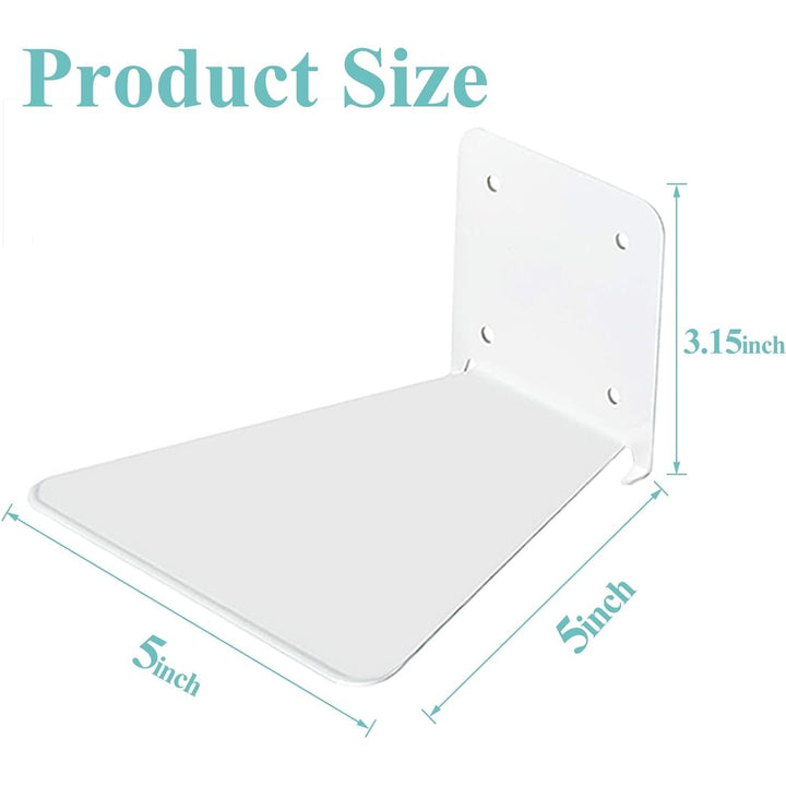 Invisible Floating Bookshelf - Modern White Wall Mount Metal Shelves for Room, Bedroom Bookcase, Small Bookshelf with Minimalist Design, Sleek Storage for Books & Decoratives 6PCS - Just Closeouts Canada Inc.