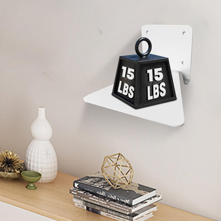 Invisible Floating Bookshelf - Modern White Wall Mount Metal Shelves for Room, Bedroom Bookcase, Small Bookshelf with Minimalist Design, Sleek Storage for Books & Decoratives 6PCS - Just Closeouts Canada Inc.