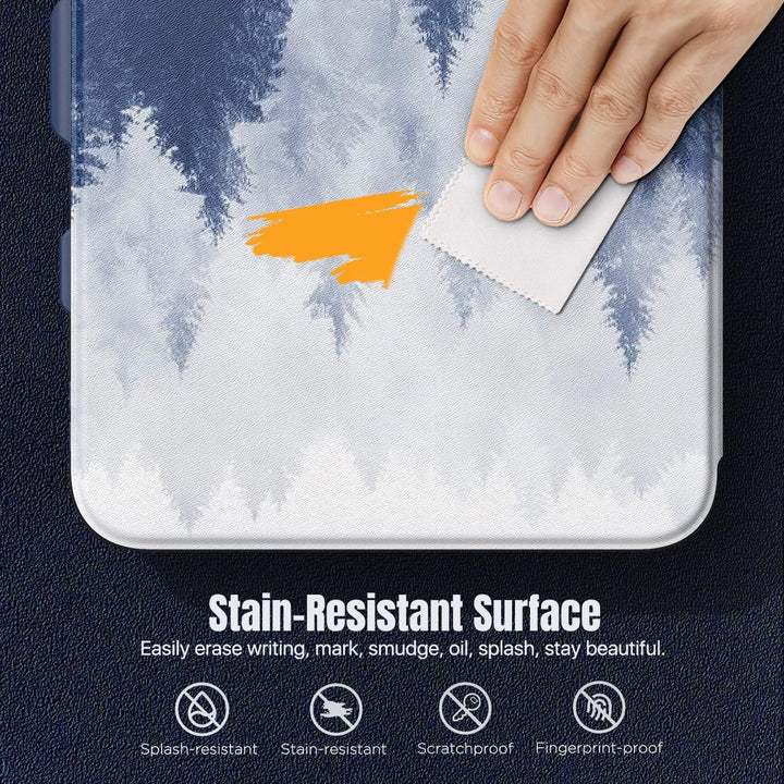 iPad 11 - inch (A16) 11th Generation Case 2025/ iPad 10th Generation Case with Pencil Holder 2022 10.9 inch, Built - in Screen Protector Clear Back, Multi Angle Viewing Stand,Gray Forest - Just Closeouts Canada Inc.