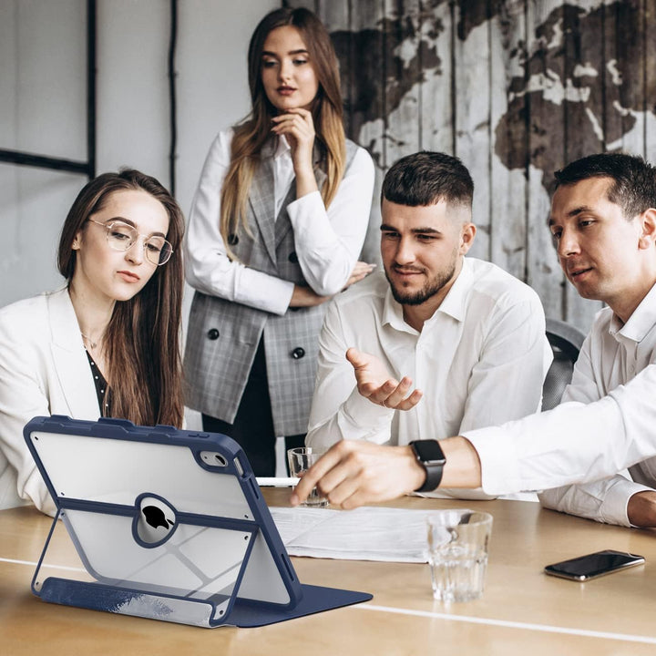 iPad 11 - inch (A16) 11th Generation Case 2025/ iPad 10th Generation Case with Pencil Holder 2022 10.9 inch, Built - in Screen Protector Clear Back, Multi Angle Viewing Stand,Gray Forest - Just Closeouts Canada Inc.