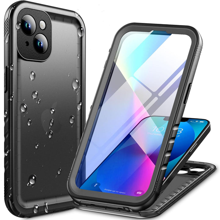 iPhone 13 Waterproof Shockproof Case with Screen/Camera Protector - Unbreakable/Heavy Duty/Front and Back Cover【360 Full Body Protective】 Underwater Dustproof Antishock Hard Bumper, Black - Just Closeouts Canada Inc.