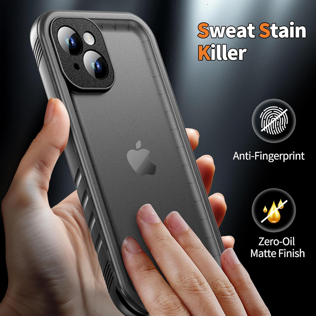 iPhone 13 Waterproof Shockproof Case with Screen/Camera Protector - Unbreakable/Heavy Duty/Front and Back Cover【360 Full Body Protective】 Underwater Dustproof Antishock Hard Bumper, Black - Just Closeouts Canada Inc.