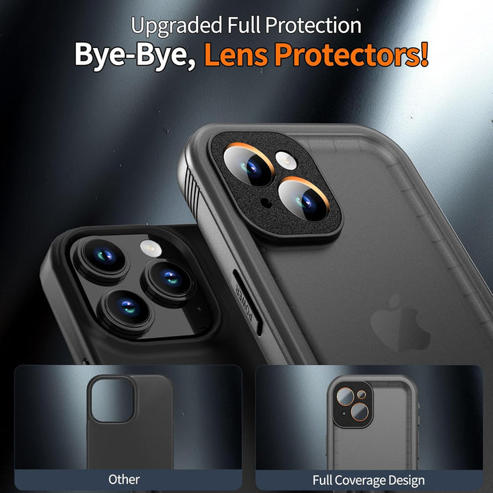 iPhone 13 Waterproof Shockproof Case with Screen/Camera Protector - Unbreakable/Heavy Duty/Front and Back Cover【360 Full Body Protective】 Underwater Dustproof Antishock Hard Bumper, Black - Just Closeouts Canada Inc.