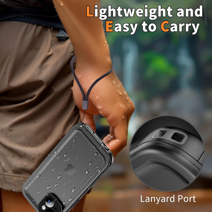 iPhone 13 Waterproof Shockproof Case with Screen/Camera Protector - Unbreakable/Heavy Duty/Front and Back Cover【360 Full Body Protective】 Underwater Dustproof Antishock Hard Bumper, Black - Just Closeouts Canada Inc.