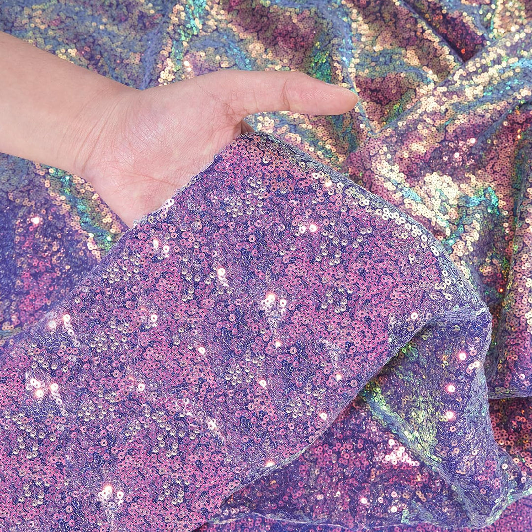 Iridescent Purple Sequin Tablecloth, 90 × 132 in - Just Closeouts Canada Inc.X00451TKDJ