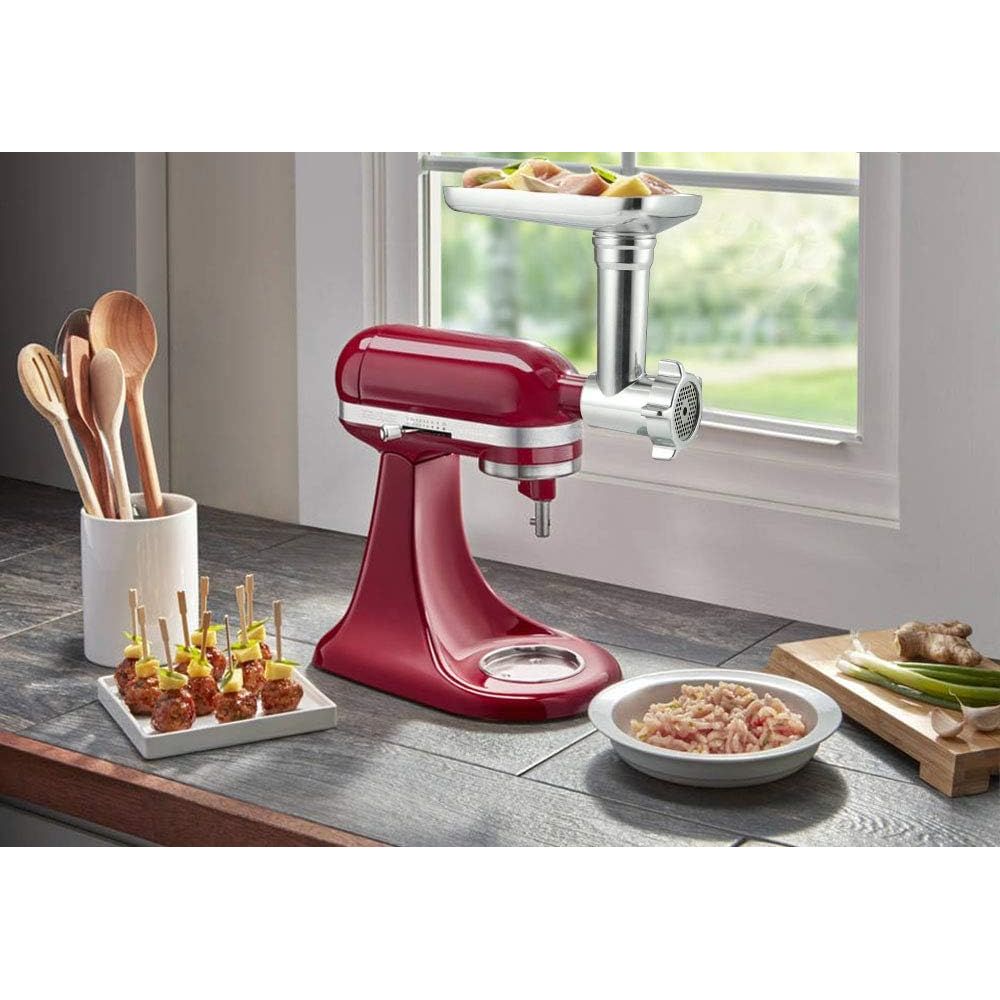 iVict Food Meat Grinder Attachment Compatible for KitchenAid Stand Mixers and Cuisinart Stand Mixers SM - 50 series Included Sausage Stuffer/Grinding Plates/Grinding Blade Accessory - Just Closeouts Canada Inc.