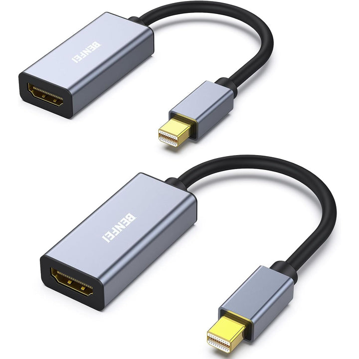 Two mini DisplayPort to HDMI 4K adapters, view 1