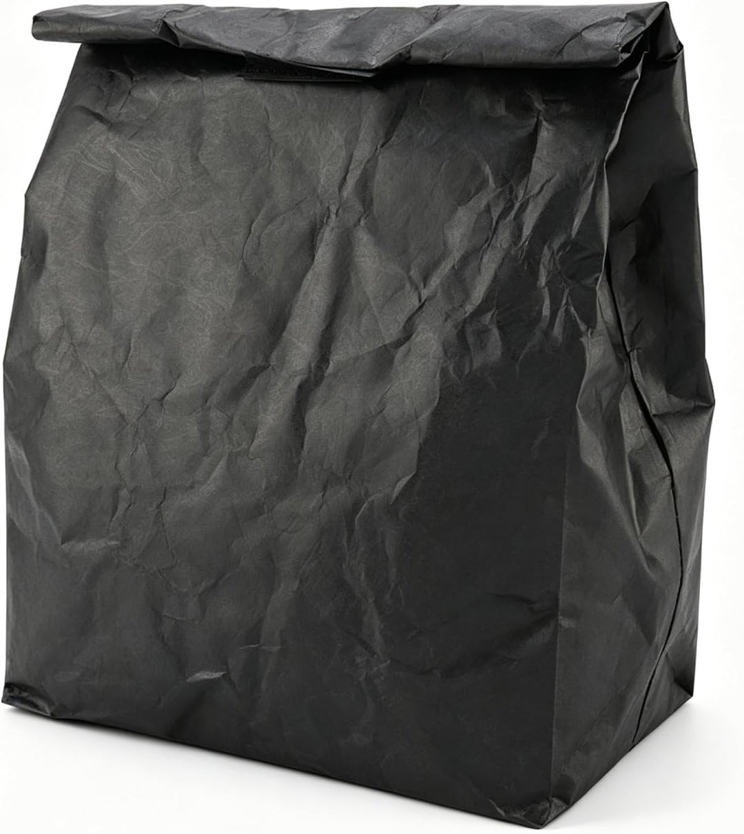 Black reusable paper-style insulated lunch bag