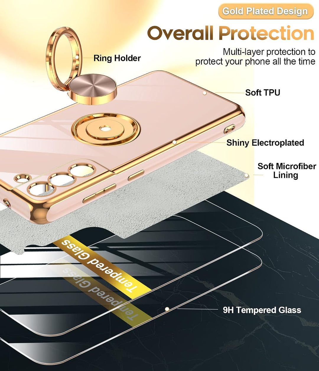 Pink Galaxy S21 FE case feature view