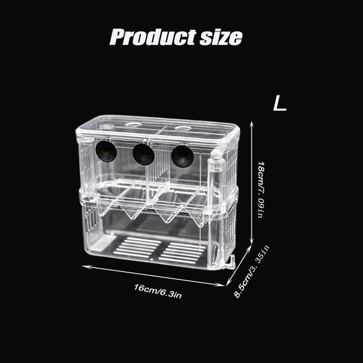 Large fish breeder box size diagram
