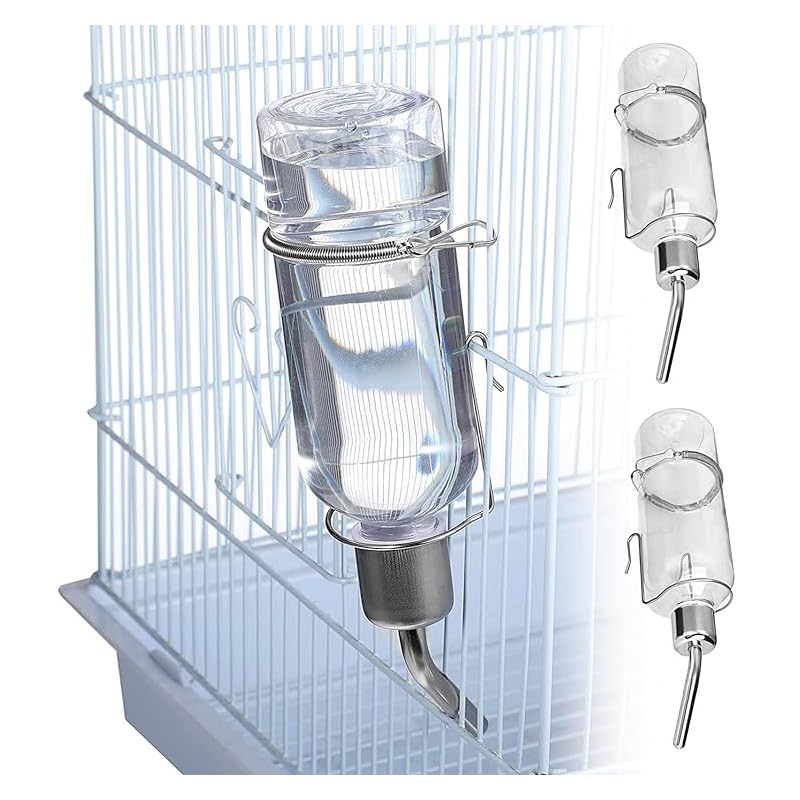 Bottle hanging on small-pet cage
