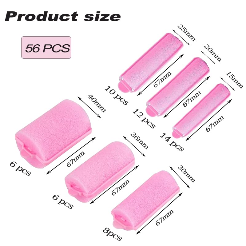 56-piece foam roller set size and count guide