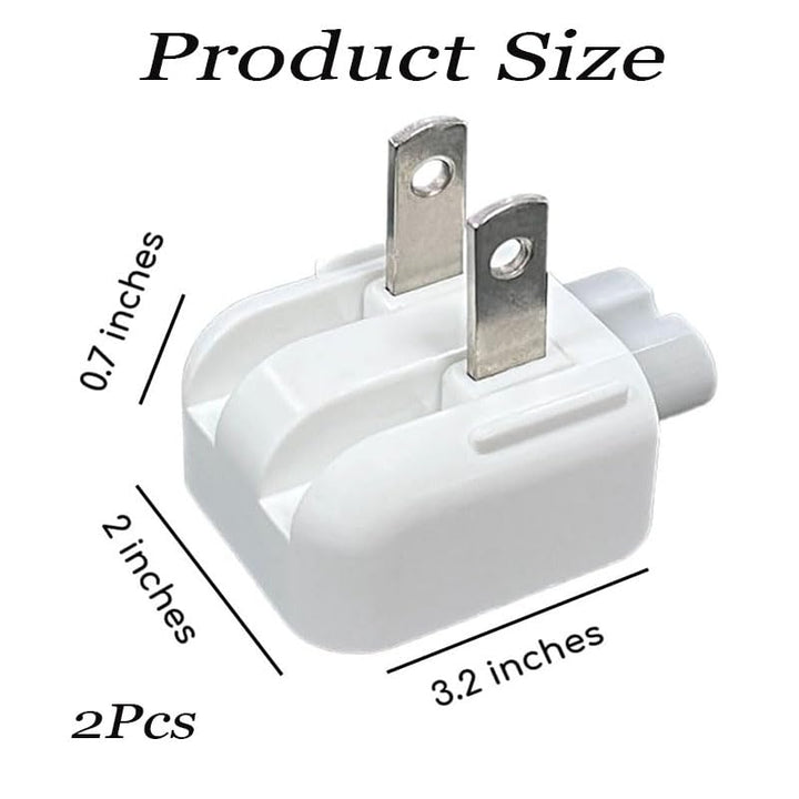 Replacement AC wall plug head dimensions