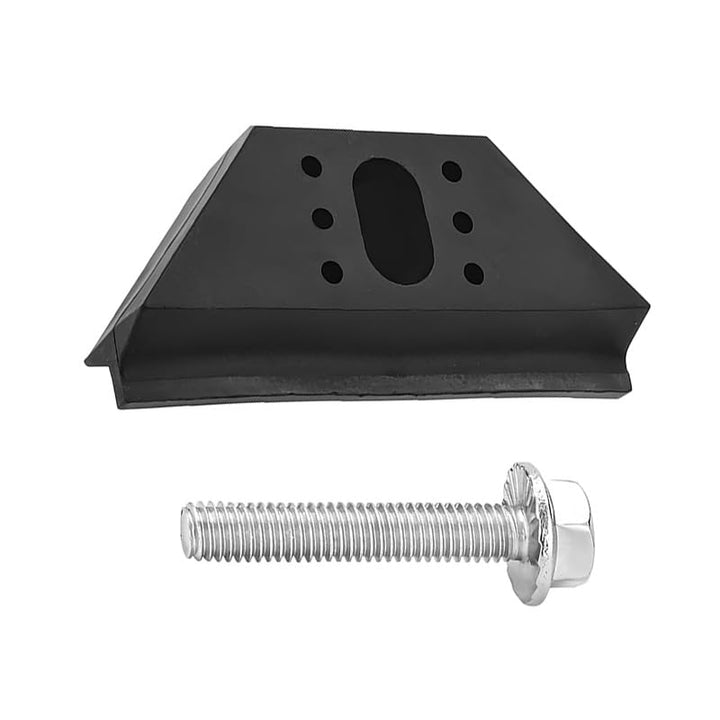 Car battery base clamp and flanged bolt