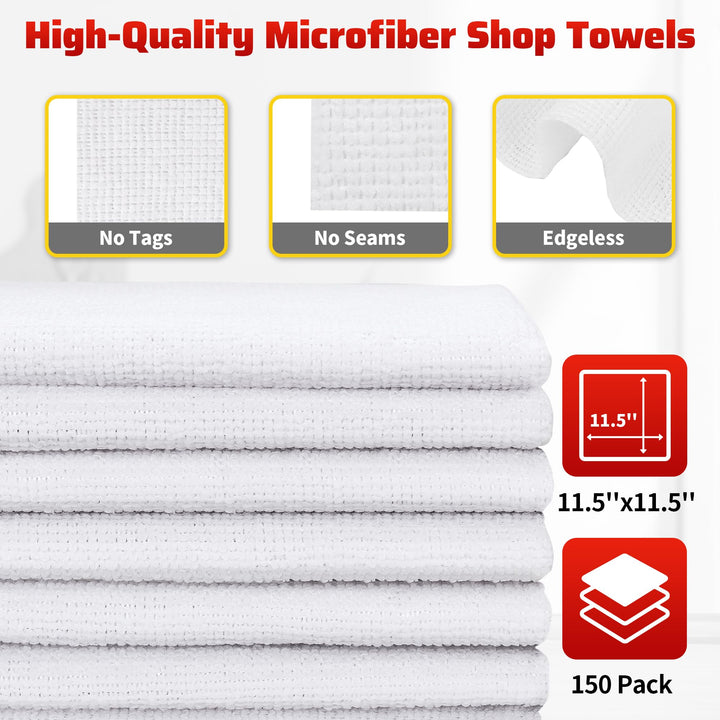 White microfiber cloth texture and 11.5-inch size