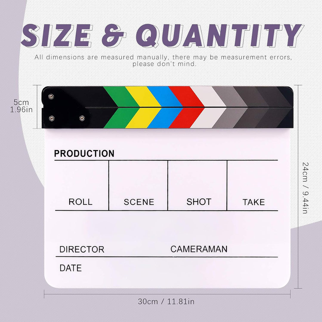 10 × 12-inch acrylic film clapperboard kit, product view 2