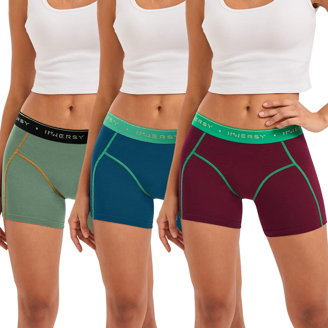 Retro Red and Green three-pack of boxer briefs