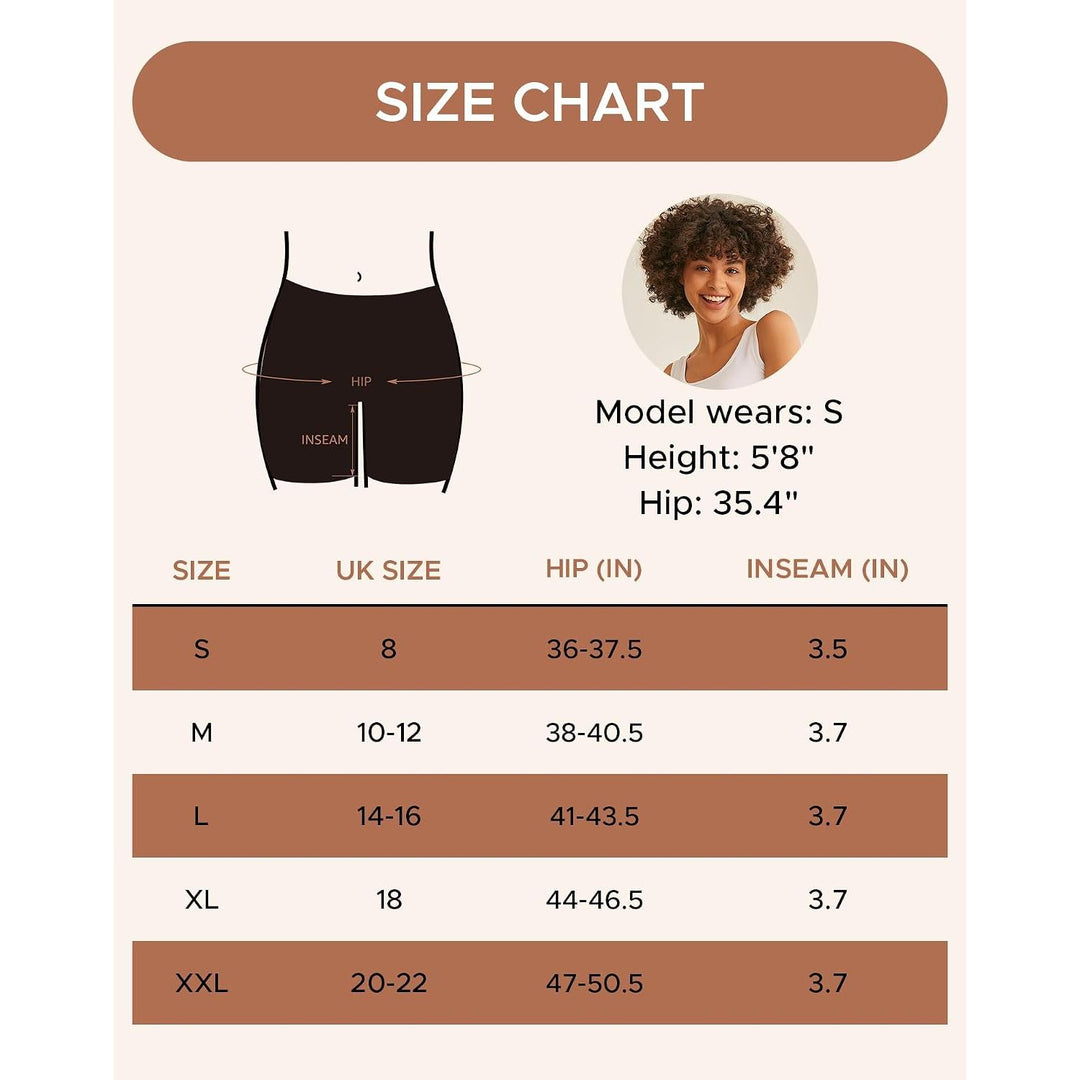 Size chart including Medium