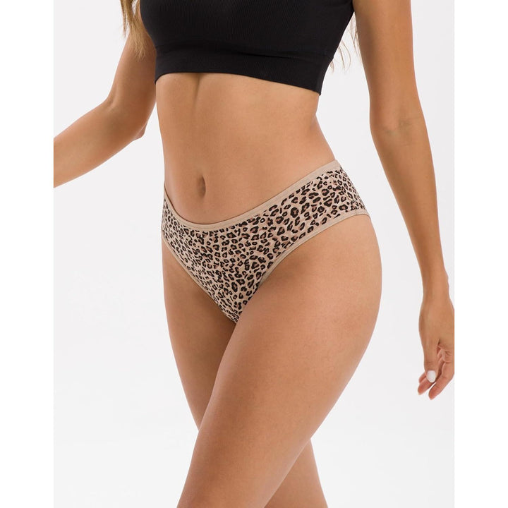 Cocoa leopard-print cheeky underwear front fit