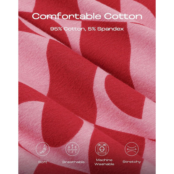Pink Check cotton-blend fabric close-up