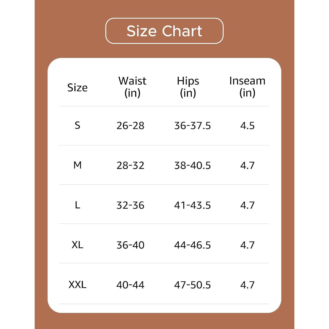 Size chart including Large hips 41–43.5 inches