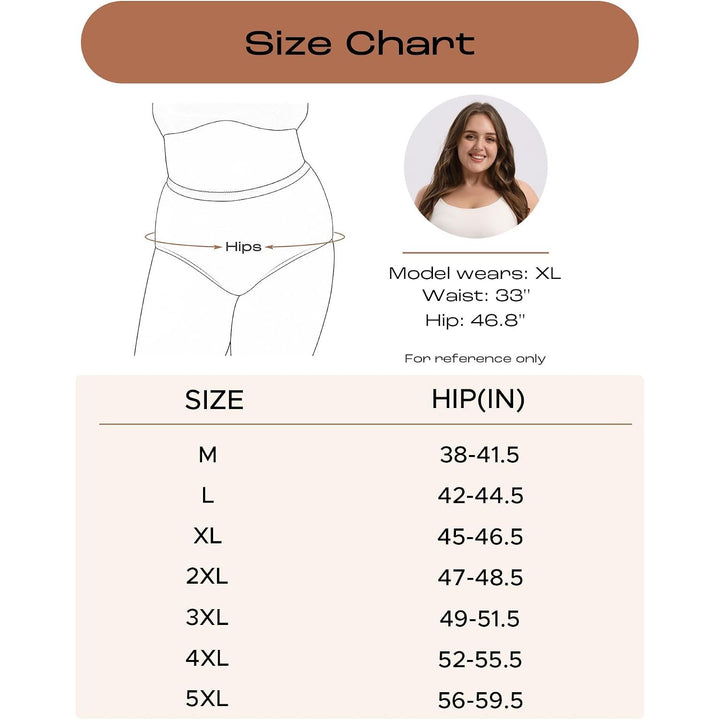 Size chart showing 4XL hips 52–55.5 inches