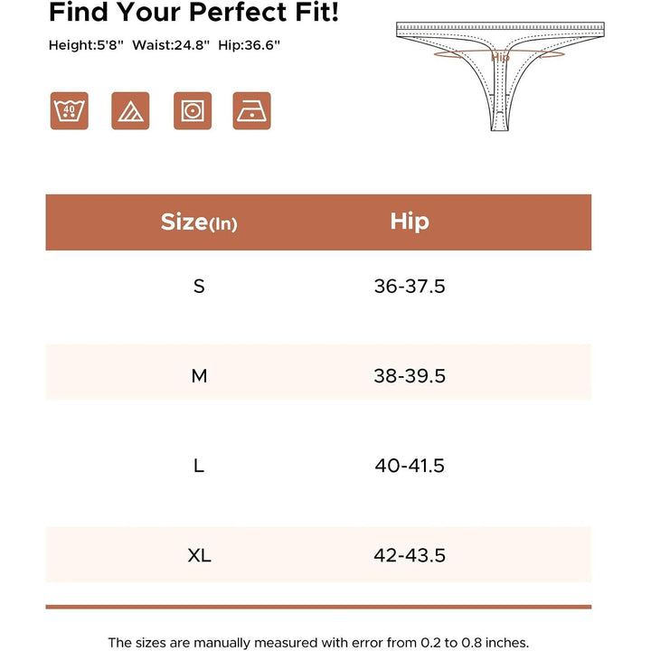 Size chart showing Large hips 40–41.5 inches