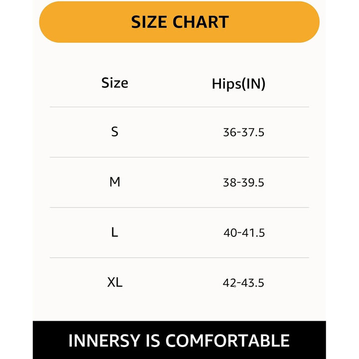 Size chart showing Large hips 40–41.5 inches