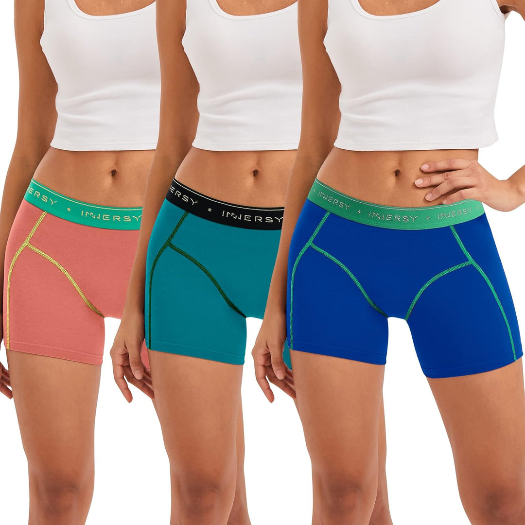 Blue Nude Trio three-pack boxer briefs, front view