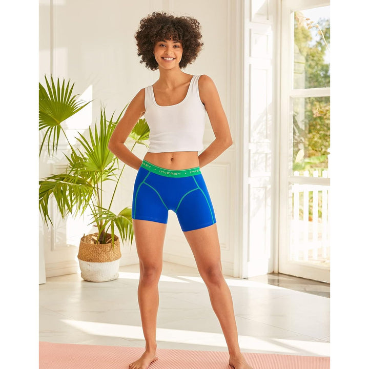 Blue boxer briefs full fit view