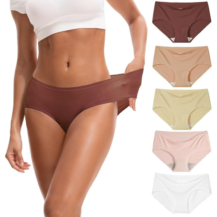 Coffee five-pack modal hipster underwear, front and pack