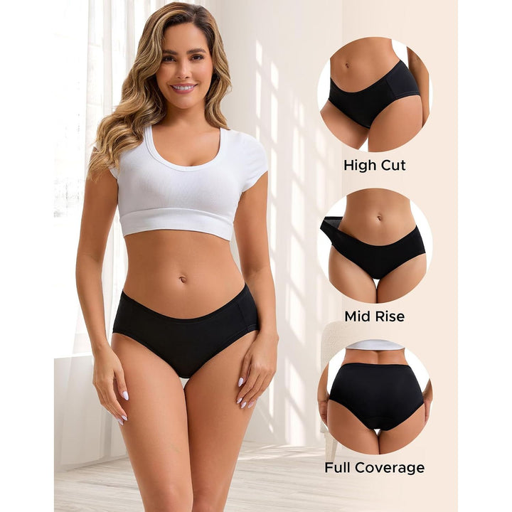 Black hipster underwear front fit and coverage