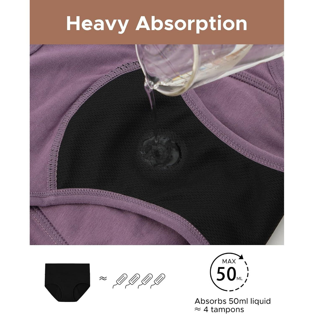 Absorbent panel detail for Earth Tone period underwear