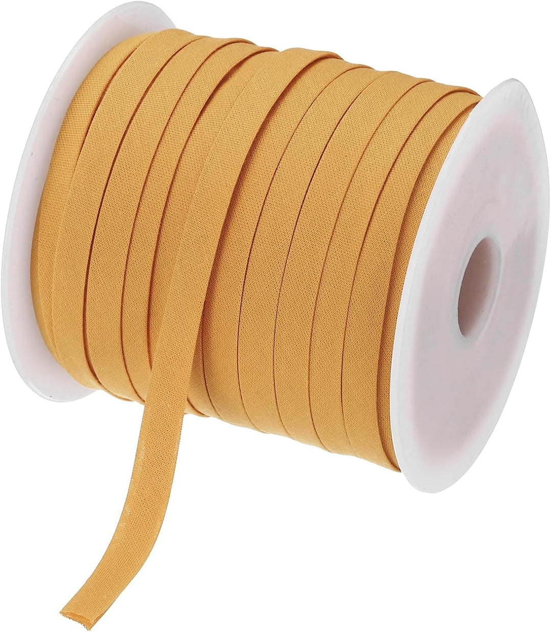 Dark yellow 1/4-inch double-fold bias tape roll