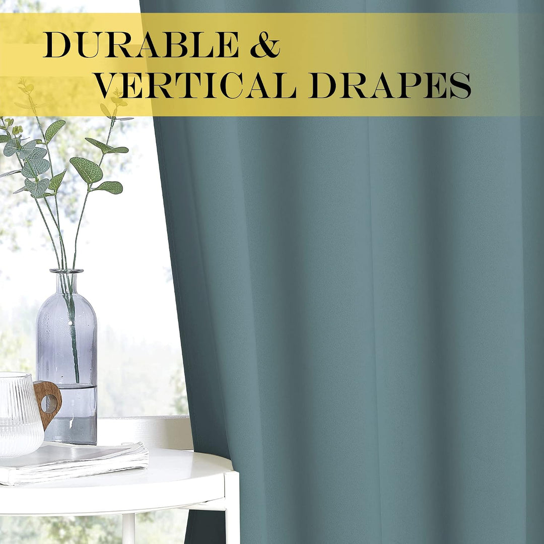Greyish Blue Blackout Grommet Curtain, 52 x 78 in, 1 Panel — view 5