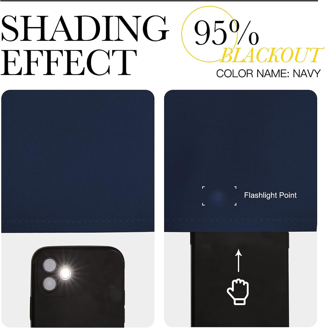 Navy curtain light-blocking comparison