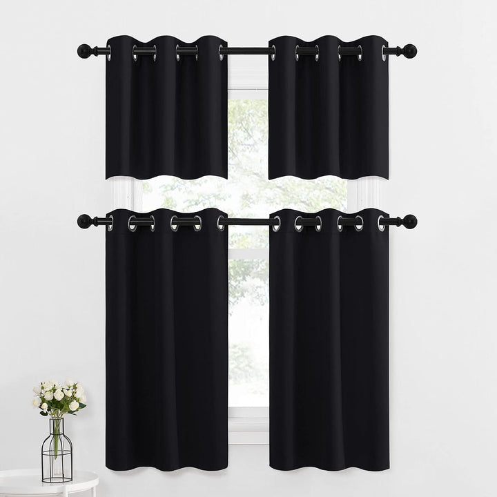 Black kitchen curtain styling options