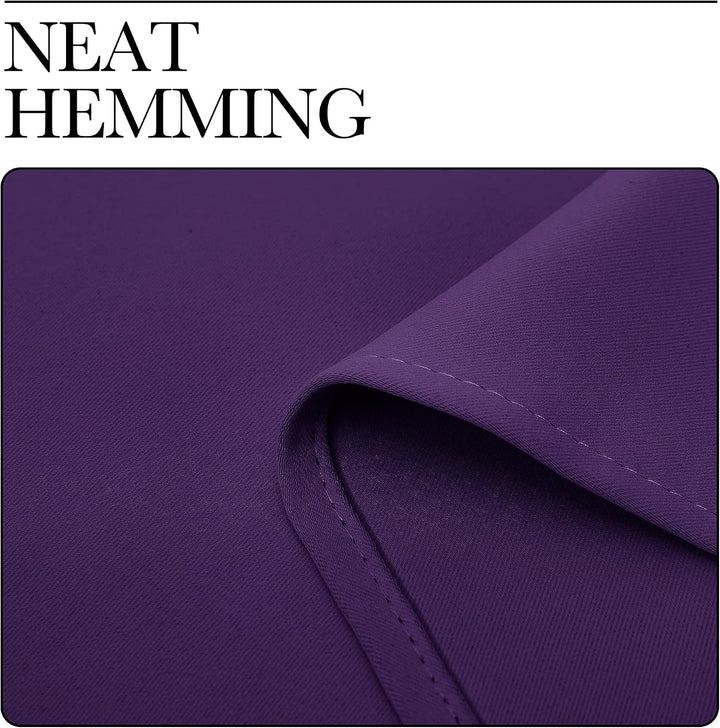 Royal purple curtain hem detail