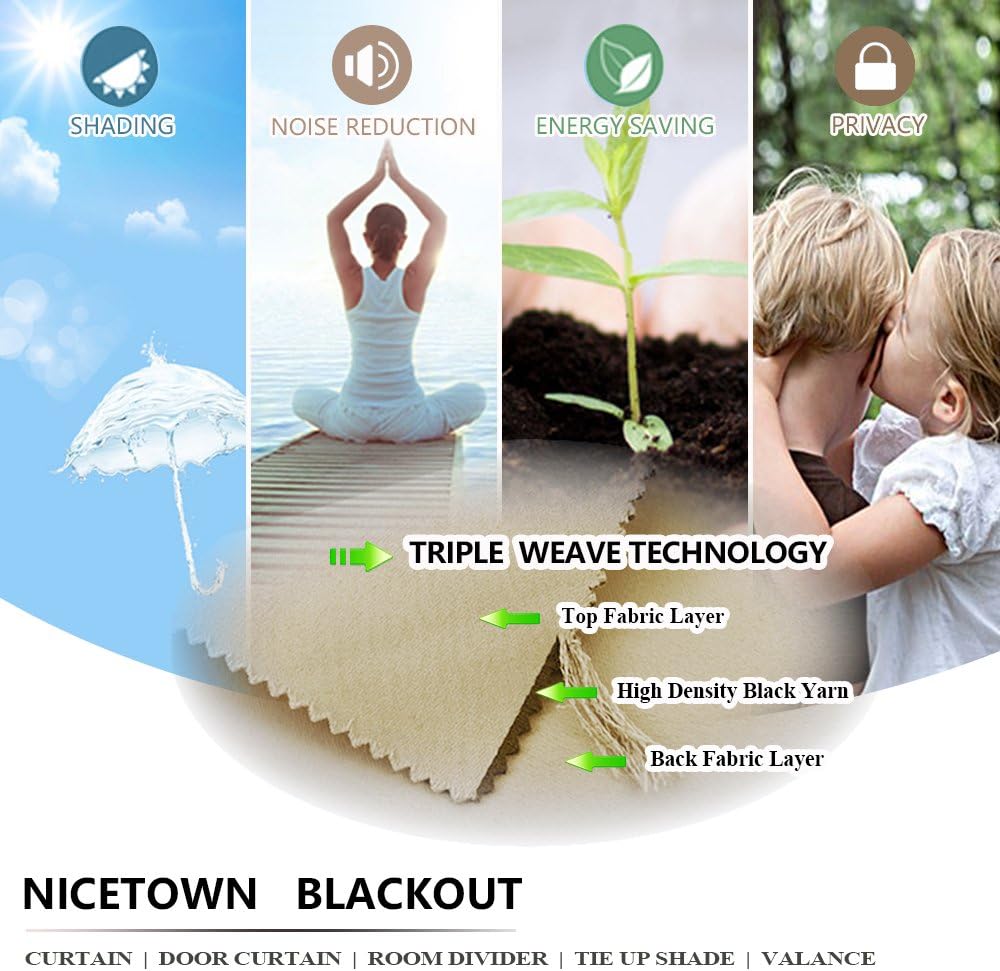 Triple-weave outdoor blackout fabric
